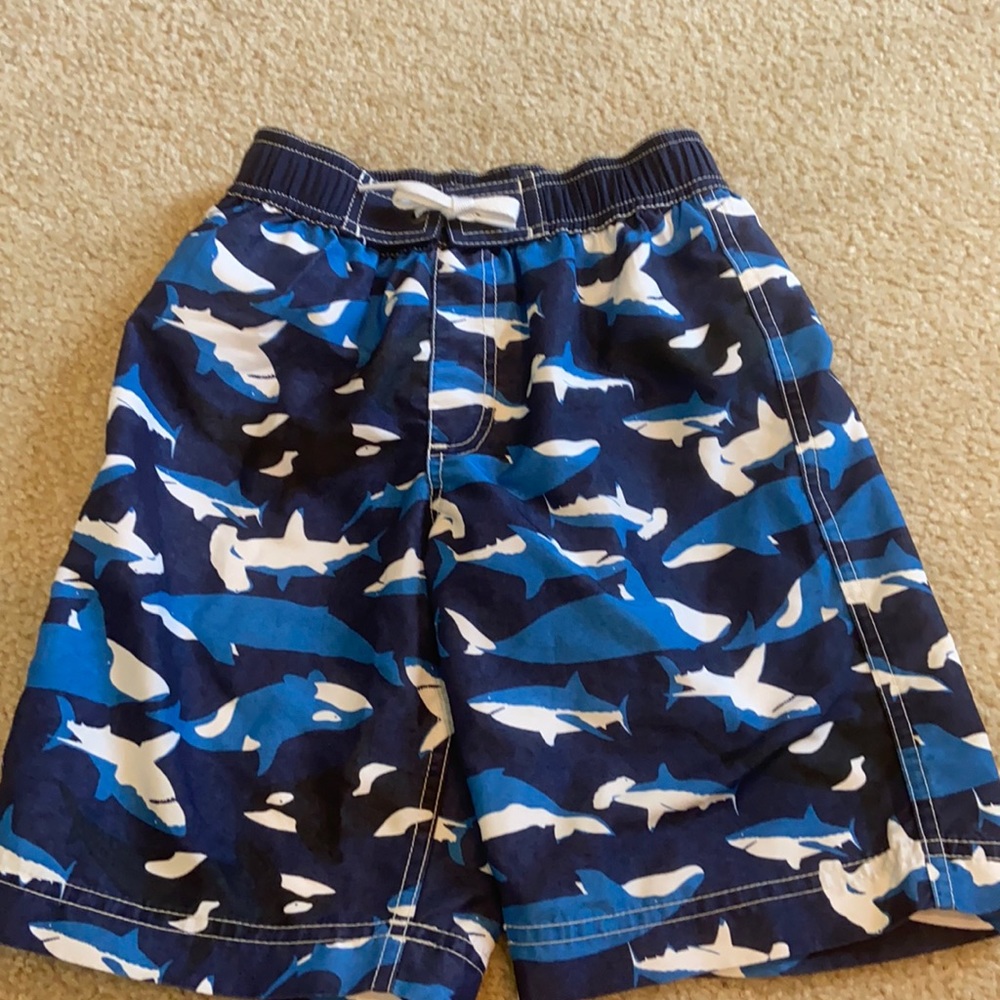 Hanna Andersson shark swim trunks